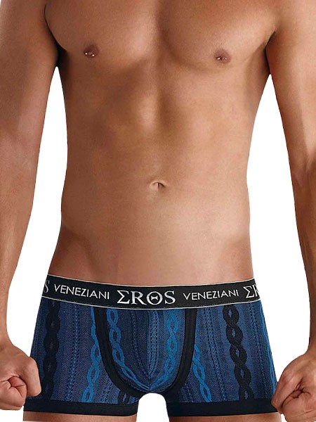 Eros Veneziani Francesco: Pant, blau/schwarz (S/M)