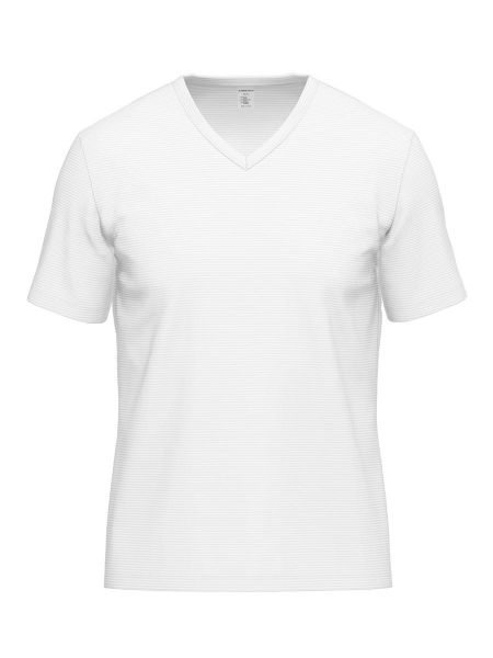 Ammann Cotton & More: V-Neck-Shirt, weiß