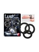 Lust-Trio: Penisringe-Set, schwarz