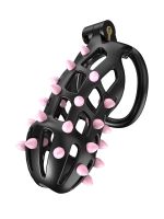 CELLMATE FlexiSpike Chastity Cage Size 4: Peniskäfig mit Spikes Größe 4, schwarz/pink