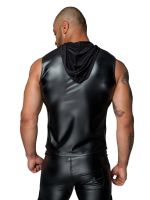 Noir Handmade: Wetlook-Kapuzenshirt H062, schwarz