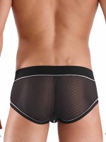 Eros Veneziani Adriano: Transparent-Brief, schwarz/weiß