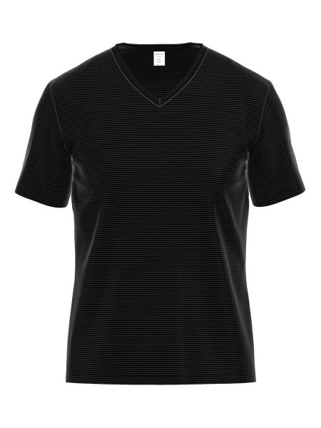 Ammann Cotton & More: V-Neck-Shirt, schwarz