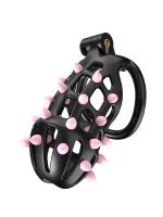 CELLMATE FlexiSpike Chastity Cage Size 3: Peniskäfig mit Spikes Größe 3, schwarz/pink