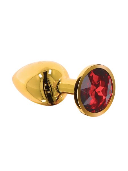 TABOOM Butt Plug Jewel: Analplug mit Schmuckstein, rot/gold