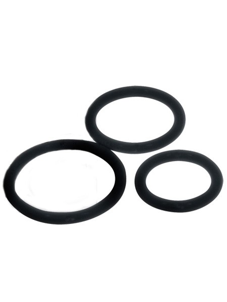 Sexy Circles: Penisringe-Set, schwarz