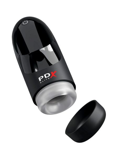 PDX Elite Hydrogasm: Eichel-Masturbator, schwarz/transparent