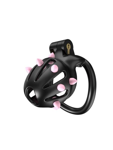 CELLMATE FlexiSpike Chastity Cage Size 0: Peniskäfig mit Spikes Größe 0, schwarz/pink