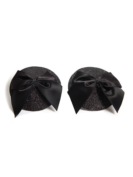 Bijoux Indiscrets Burlesque Bow: Nipple Tassels, schwarz